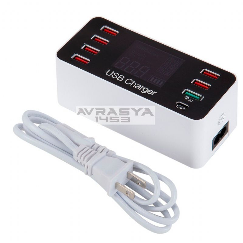 A9+ TYPE-C 3.0 EKRANLI 8 PORT USB TESTER 