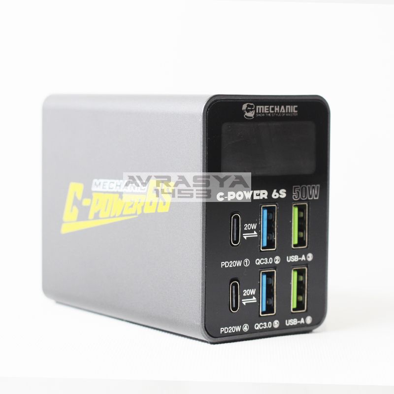 Mechanic C-Power 6S 4 Port Usb 2 Port Type-C Tester