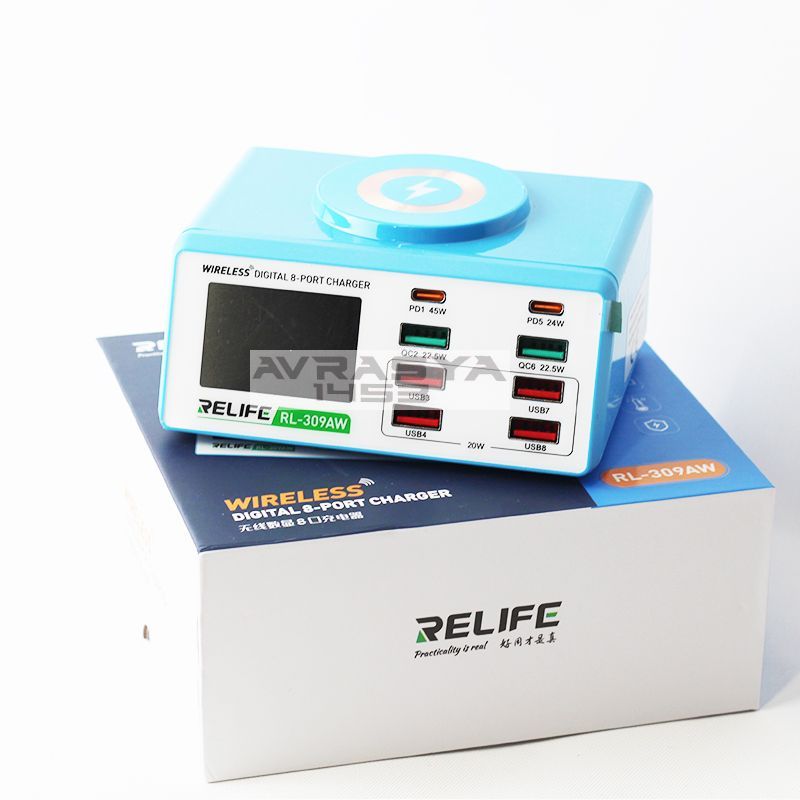 Relife Rl-309AW Nfc 8 Port Usb Tester